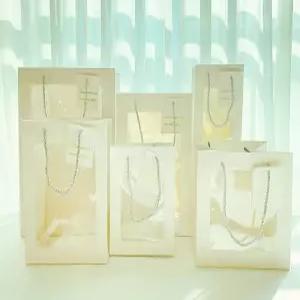 화이트 쇼핑백 투명창 답례품 직사각 종이가방 종이봉투 선물용 손잡이 기획상품 추천