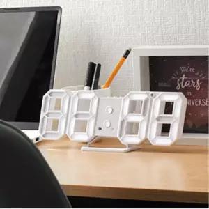 회의실 학원 카페 LED 벽걸이 탁상 전자시계 화이트 led 모드 선명 소리 시간