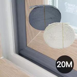 20m 신소재 슬라이딩 창문틈새막이 문풍지 문틈막이 방음 빛차단 방문 우풍 창틀 현관문