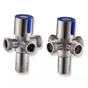 수도 연결 부속 멀티 스텐 급수 수도 분배 밸브 배관 수도꼭지 세면대 다용도 샤워기 싱크대 세탁실 4구