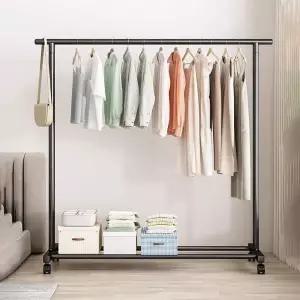 아트박스/가구느낌 도도행거 1단 1500 철제 스탠드 이동식 옷걸이