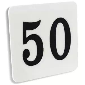 사각 번호판 100mm 1P 1-50 아크릴 숫자 표지판/휴게실/호실/위치/디자인/식당/문구/알림/업소/다용도/안내