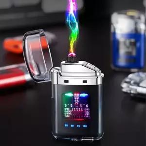 USB충전식 전자라이터 아크라이터 방풍 듀얼아크 LED잔량표시 캠핑 휴대용