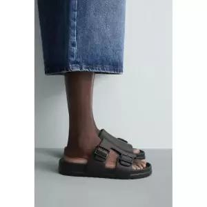 [국내발송] ZARA 남성 고무 더블 스트랩 샌들 - 블랙 440899