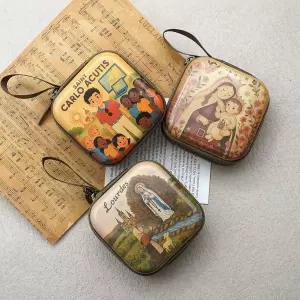 이냐시아 가톨릭 묵주지갑 동전지갑 성당 주일학교 선물 성모자 성인 성녀 일러스트