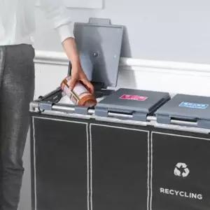 가정용 재활용 분리수거함 3단 세트 대용량 쓰레기통 쓰레기분리배출