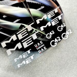 UAE 팀 에미레이트 폴가르자 MET 만타 트렌타 로드 자전거 헬멧 G42 방수 데칼 스티커 사이클링 기어 액세