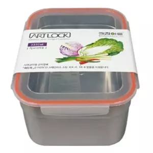 키친아트 스텐 반찬통 밀폐용기 9호 3350ml 김치 보관찬 반찬 냉장고정리 밀폐 레스밀폐