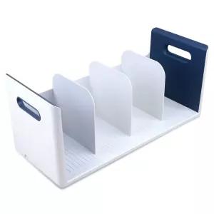 루맥스 4칸 책꽂이 네이비 간이 책상 사무실북엔드 진열대 BOOKEND 정리 미니앤드 미니장 4칸꽃이 파일