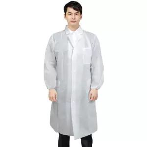 부직포 실험가운 (1매/개별포장) 위생 식품 실습 과학 화학 연구 체험 일회용 단체 남녀공용