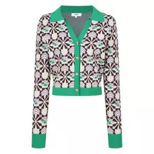 [썬쿠] 자카드 패턴 카라 브이넥 니트 가디건(SN71C9KCS01X)