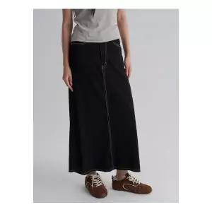 에잇세컨즈 주름지 롱 스커트 - 블랙 (355727LPJ5) 869836