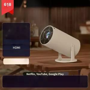 4k 휴대용 미니빔 프로젝터 가정용 소형 캠핑용 LED 단초점 스마트 홈시네마 고화질 영화 감상용