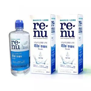 바슈롬 리뉴 후레쉬 렌즈 세정액 355ml x 2개(사용기한26.12.31)