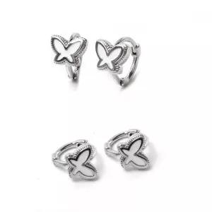 silver7264 화이트나비 925실버 원터치 귀걸이