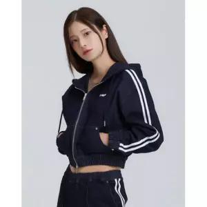 브랜드정품 널디 NDY 우먼스 데님 후디 트랙 탑 (블랙네이이블루) 233380