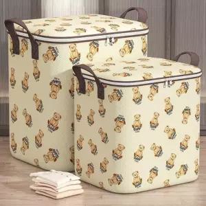곰돌이 대용량 이불가방 정리함 보관함 수납 수납함 옷정리함 부직포 장함 캠핑
