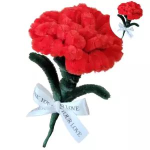 단체선물 모루 인형 카네이션 브로치 만들기 (6개)