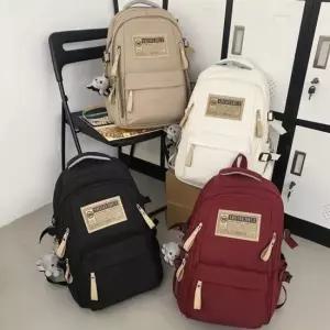 남여공용 클래식 패치 포인트 데일리 캐주얼 백팩 남학생가방 대학생백팩 신학기가방