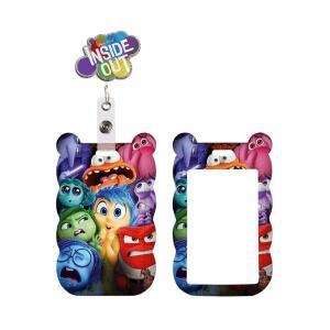 디즈니 Inside Out 2 청키 반짝이 배지 거치대 ID 카드 학교 릴 클립 패스 행잉 로프 랜야드 여아호환 DIY
