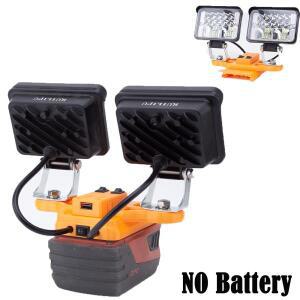 HILTI 22V B22 최대 리튬 배터리 워크샵 여행 조명 야외 무선 w/USB 더블 헤드 라이트 용 휴대용 LED 작업