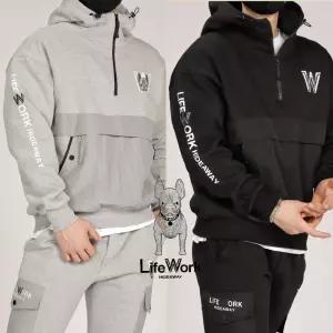 라이프워크 IW 3단 헤비 반집업 후드세트 (봄신상) -남여공용