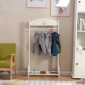 아기방나무행거 어린이 옷걸이 선반 수납 유치원