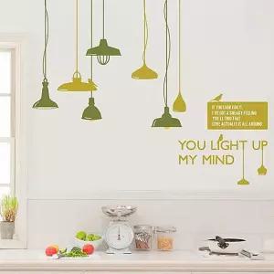 포인트 올리브 시트지 벽지 라이트업 디자인스티커 데코 그래픽 [f249695]