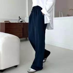 투턱 와이드 남성 린넨 밴딩 팬츠 캐주얼 편한 일자핏 WvT9+2YVi