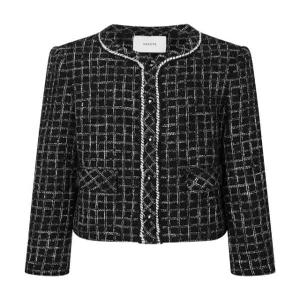 [국내백화점] [25FW][HSJA-5D802] 헤지스레이디스 라운드넥 트위드 자켓 자켓 여성봄점퍼