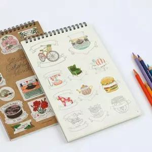 스티커 컬러링/북/색칠/공부/엽서/달력/세계/여행/지도/힐링/칼라북/어린이집/드로잉/성인/기분전환/데일리