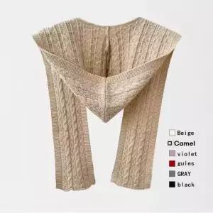 빨간 어깨니트숄 봄 후드 머플러숄 패션 카라 여름 페이크