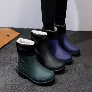남성 3컬러 겨울 기모내피 탈부착 레인부츠 털장화 남자장화 남성장화 남성레인부츠