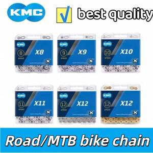 KMC X8 X9 X10 X11 X12 로드MTB 자전거 체인 8단 9단 10단 11단 12단 118L 126L 크랭크셋 퀵링크 포함  스