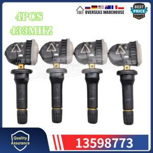 433MHZ TPMS 타이어 센서 4PCS 13598773 캐딜락 CT6 SRX 시보레 말리부 오펠 볼트 비바 압력 모니터 시스템