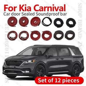 1998-2025 기아 카니발 자동차 도어 씰 스트립 고무 더블 레이어 씰링 프로텍터 방음 방진 12PCS