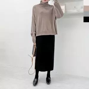 [퍼니메이커]2L-UPP 1061 여자 루즈핏 데일리 목폴라니트 니트 목폴라 폴라 폴라니트