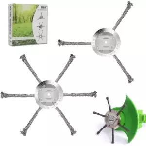 와이어 브러시 커터 트리밍 헤드 6 인치 3/6 블레이드 잔디 깎는 기계 무선 트리머 로터리 잡초 용 교체