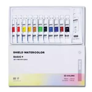 7.5ml 12색 쉴드 수채물감학생용 -49486 아크릴 베이직플러스