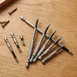 전문가용 십자 드라이버 비트 9종 세트 자성 강화임팩드릴 자석 전동공구부품 정밀 PH2 롱세트 교체형날 육