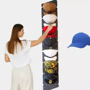 수납포켓 7칸 걸이형 모자 정리 공간활용 행거주머니 벽걸이