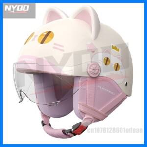 새로운 만화 오토바이 헬멧 만화 소녀 Helf 전기 자동차 자전거 귀여운 헬멧 오픈 페이스 여자 헬멧 어린이