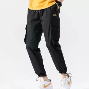 캐주얼 남성 봄 가을 여름 허리밴딩 조거 배기 팬츠 erm1+7OUN