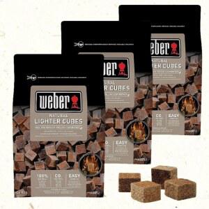 박스 바베큐 점화통 착화제 3팩 점화큐브 Weber 캠핑