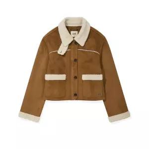 브랜드정품 코드그라피 CGP (우먼) 퍼 트리밍 무스탕 숏 자켓_다크 브론즈 337810