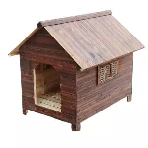 대형견 개집 나무 방풍 강아지 하우스 방수 실외용 목재