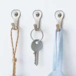 스틸 옷걸이 후크 10p세트 가방 모자 벽걸이 훅 실버