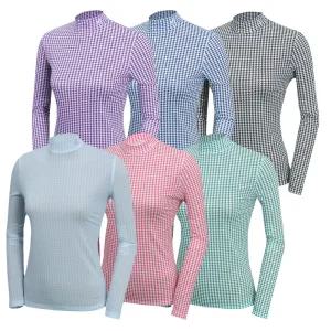 김영주골프 여름 여성 골프이너웨어 쿨 반폴라 긴팔 등산 티 아이스 기능성 티셔츠 반목 상의 9901