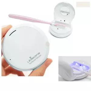 흰색 휴대용 미니 칫솔 살균기 치솔 소독기 무선 LED 건조기 칫솔케이스