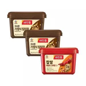[CJ제일제당][CJ]해찬들 구수한집된장500g x2개 + 찹쌀태양초 고추장500g x1개..[35758058]
